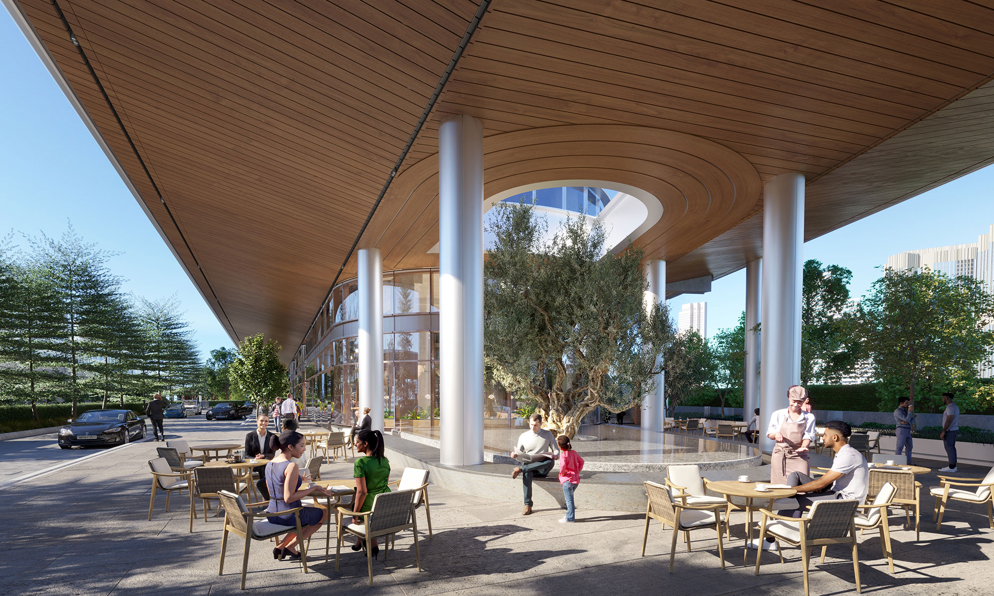 Ground floor cafe/courtyard seating area