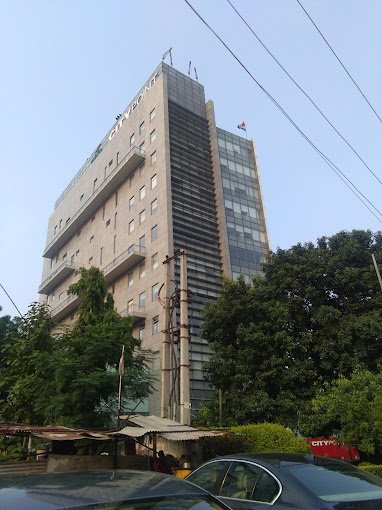 Exterior view of the tower with City Point signage