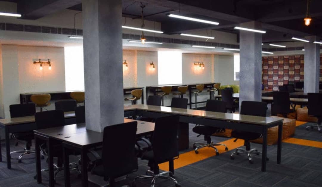 Furnished open workspace inside an office building in Udyog Vihar Phase 3