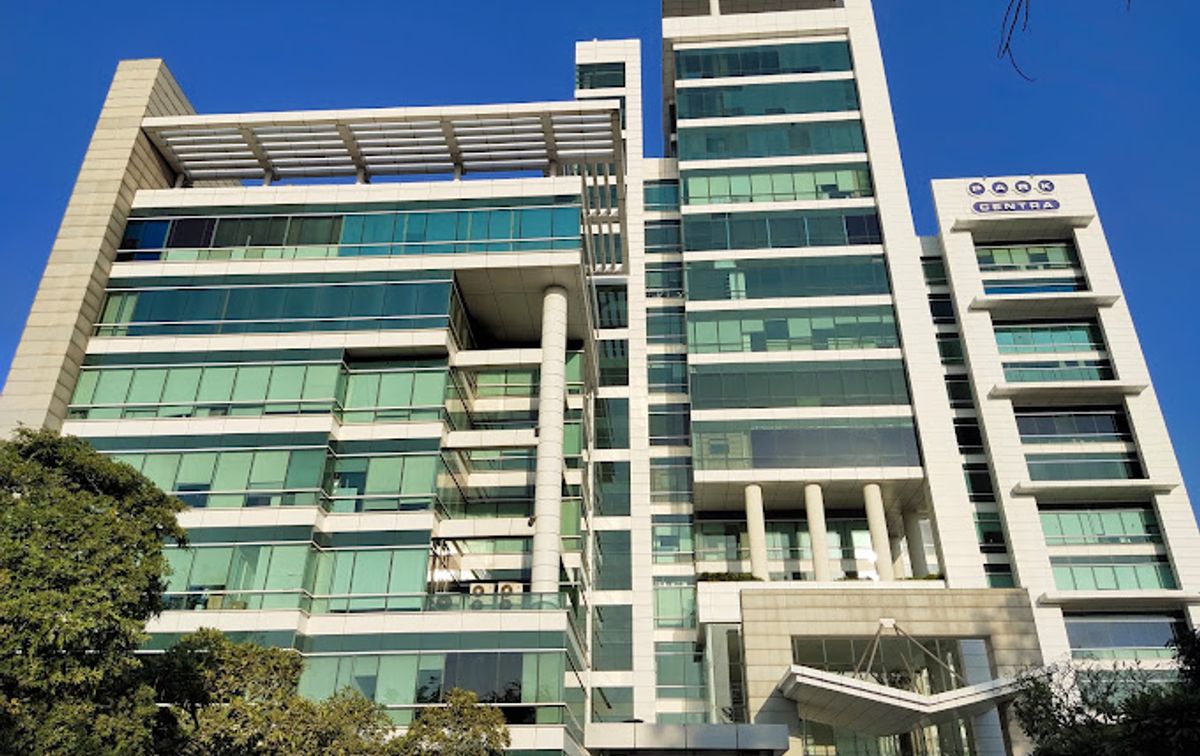BPTP Park Centra tower exterior with rooftop signage